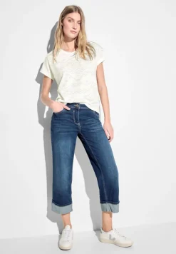 Cecil Shirts*Ajour T-Shirt vanilla white