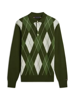 Tommy Hilfiger Shirts*ARGYLE LS RUGBY arctic spruce
