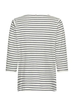 Camel Active Shirts*3/4-Arm T-Shirt mit Seitenschlitzen night blue stripes