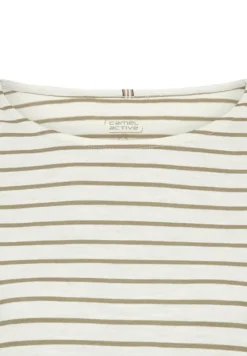 Camel Active Shirts*3/4-Arm T-Shirt mit Seitenschlitzen light khaki stripes