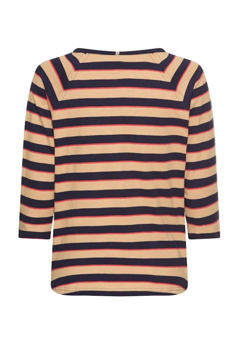 Camel Active Shirts*3/4-Arm T-Shirt mit Streifenmuster caramel stripes