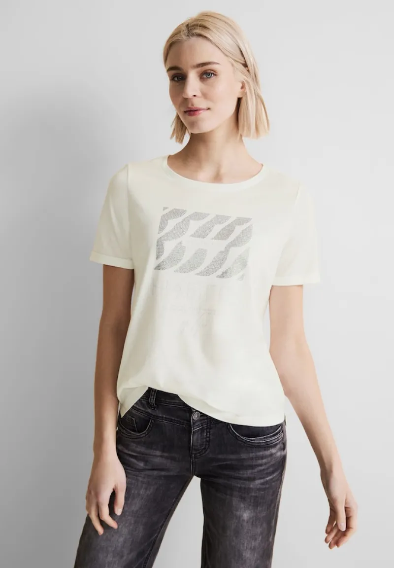 Street One Shirts*Artwork T-Shirt off white