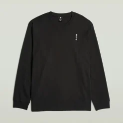 G-star Raw Shirts*Back embro text loose r t ls dk black