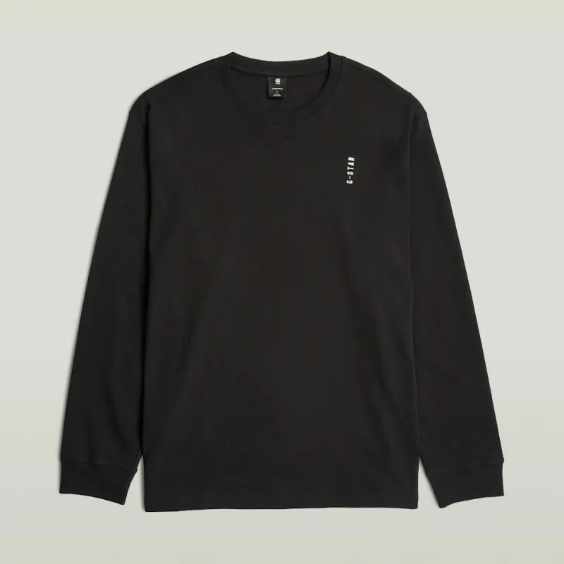 G-star Raw Shirts*Back embro text loose r t ls dk black