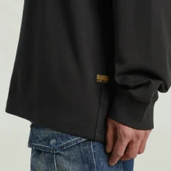 G-star Raw Shirts*Back embro text loose r t ls dk black
