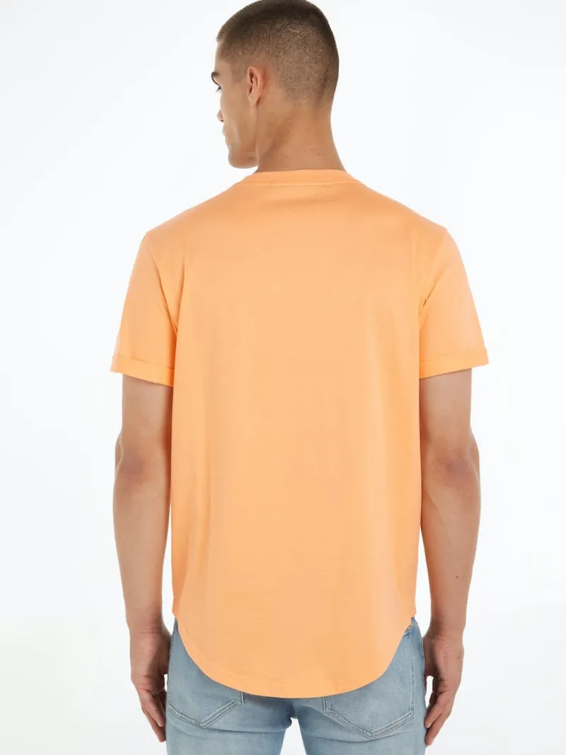Calvin Klein Jeans Shirts*BADGE ROUND HEM TEE crushed orange