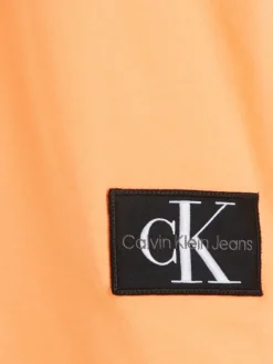 Calvin Klein Jeans Shirts*BADGE ROUND HEM TEE crushed orange