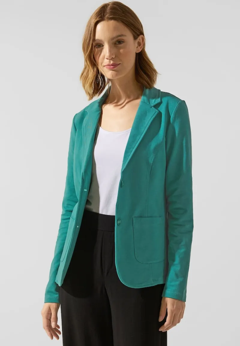 Street One Jacken*Basic Blazer lagoon green