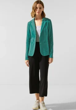 Street One Jacken*Basic Blazer lagoon green