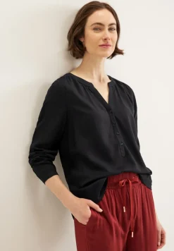 Street One Blusen*Basic Bluse in Unifarbe Black