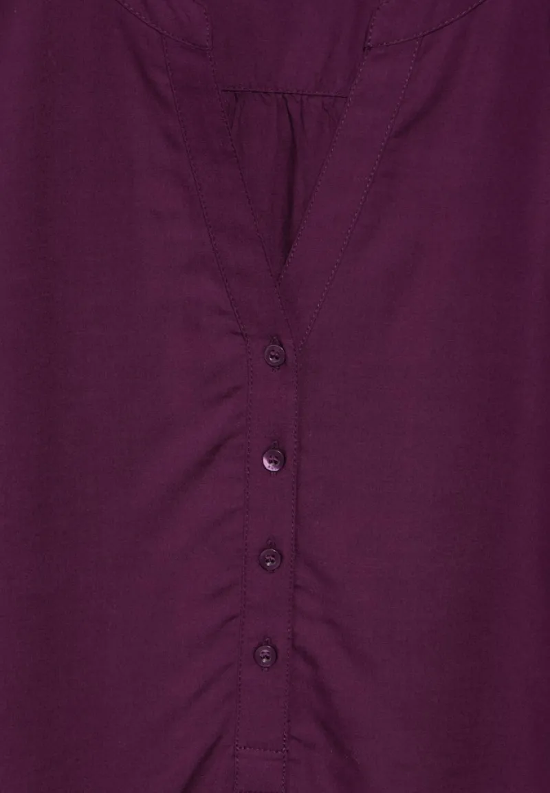 Street One Blusen*Basic Bluse in Unifarbe caspia purple