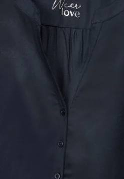 Street One Blusen*Basic Bluse in Unifarbe dark blue