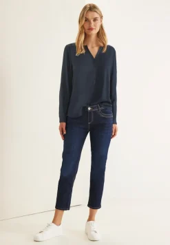 Street One Blusen*Basic Bluse in Unifarbe dark blue