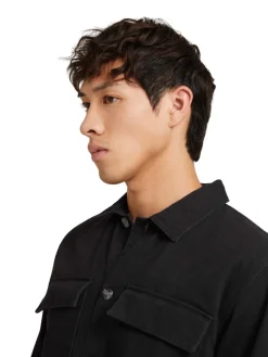 Tom Tailor Denim Hemden*Basic Hemdjacke Black