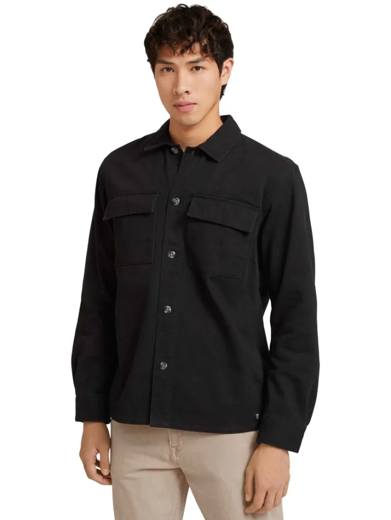 Tom Tailor Denim Hemden*Basic Hemdjacke Black