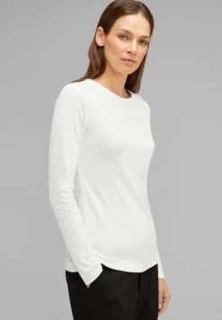Street One Shirts*Basic Langarmshirt off white