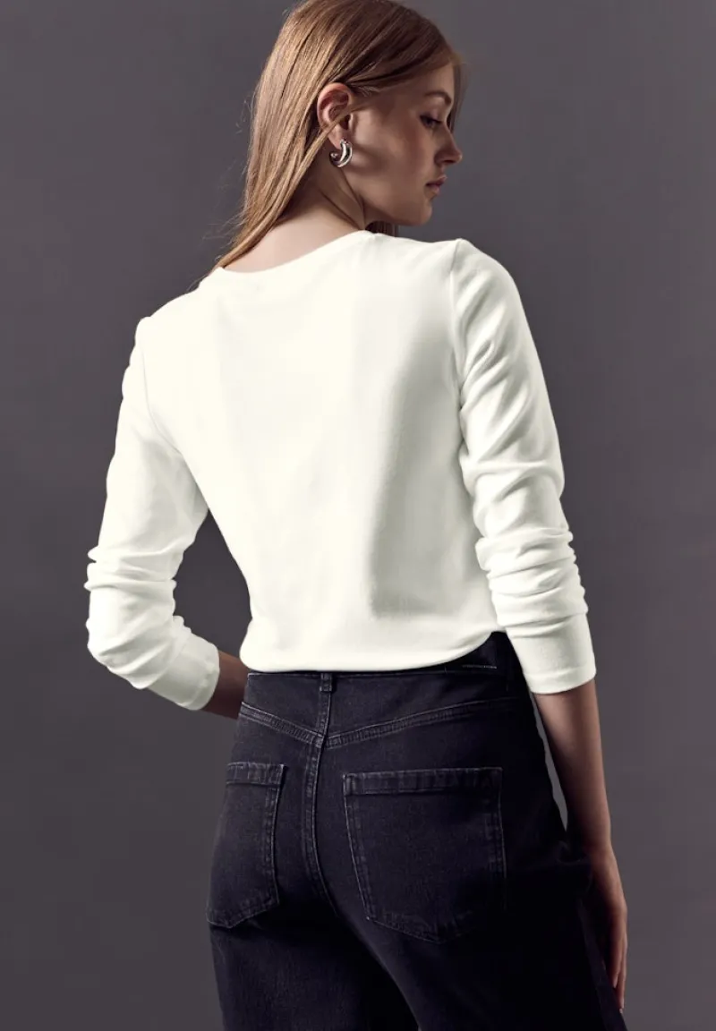STREET ONE STUDIO Shirts*Basic Langarmshirt off white
