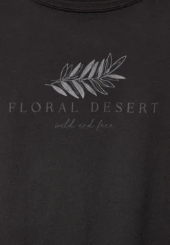 Street One Shirts*Basic Partprint T-Shirt Black