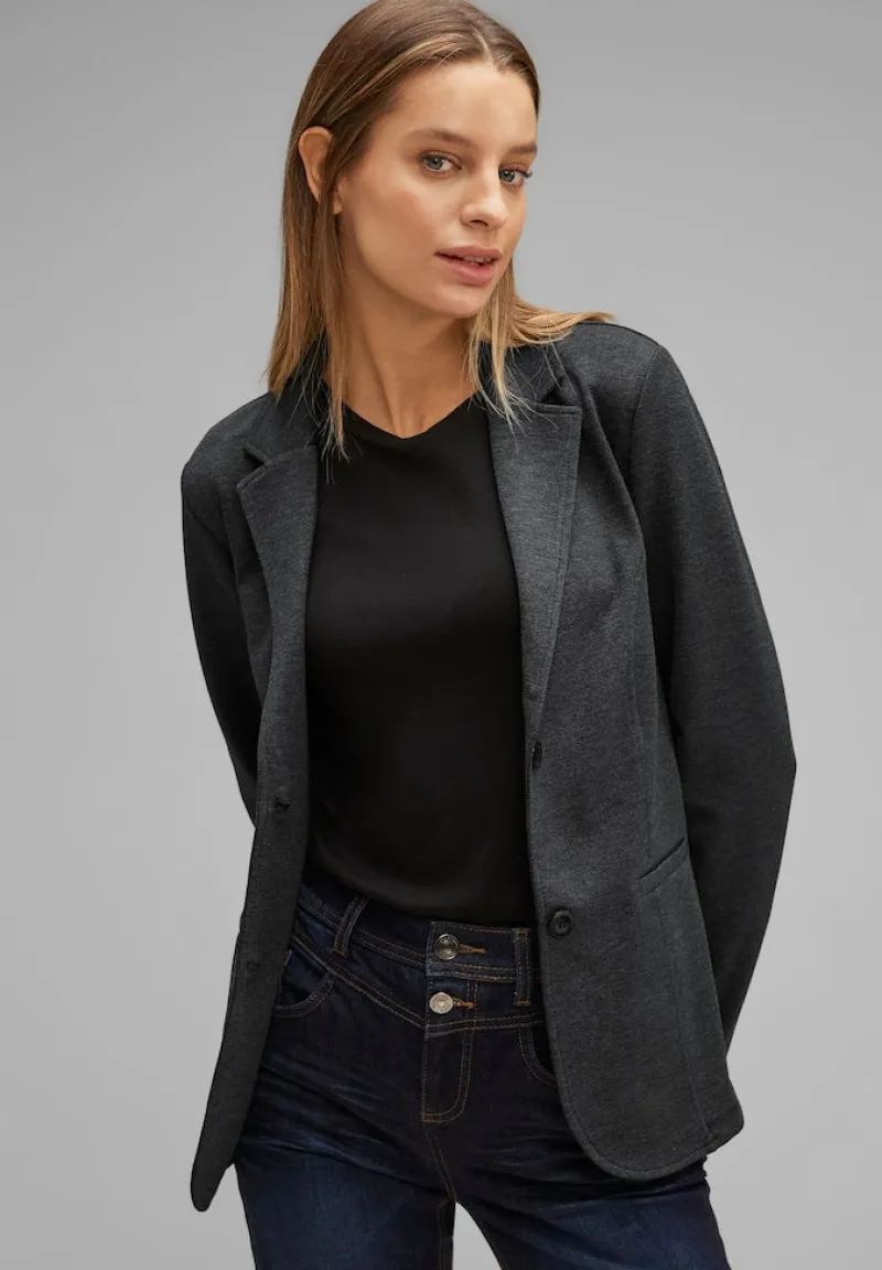 Street One Jacken*Basic Piqué Blazer Black