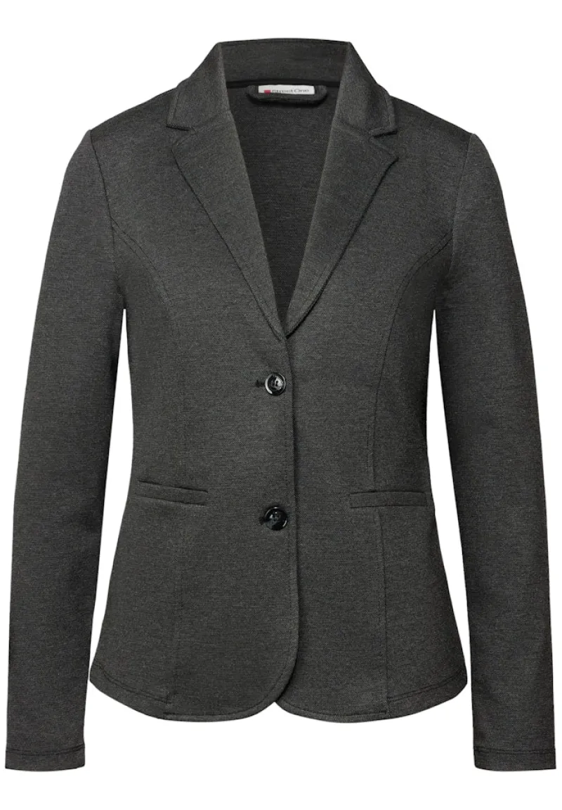 Street One Jacken*Basic Piqué Blazer Black