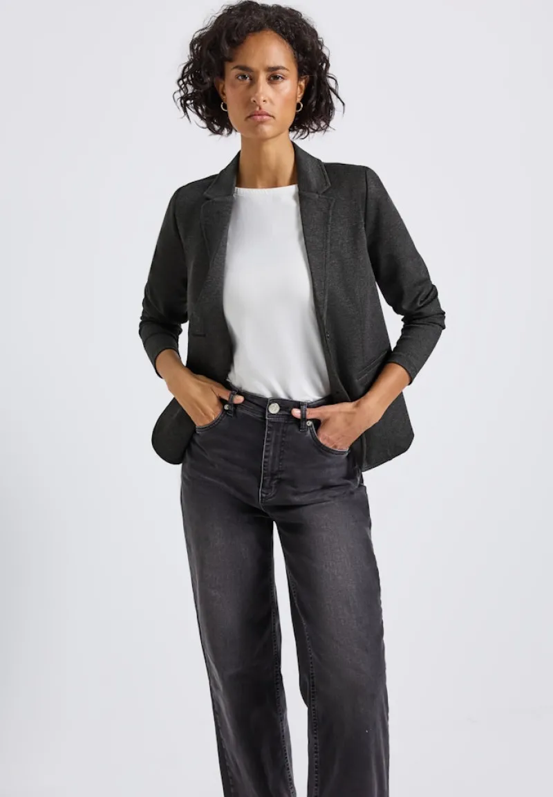 Street One Jacken*Basic Piqué Blazer Black