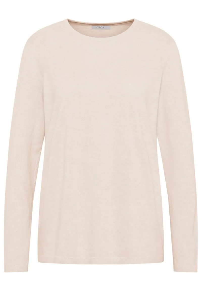 Cecil Pullover & Sweatshirts*Basic Pullover oat milk beige melange