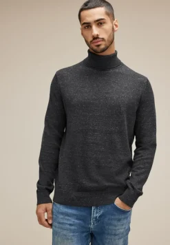 Street One Men Pullover & Sweatshirts*Basic Rollkragen Pullover anthra grey melange