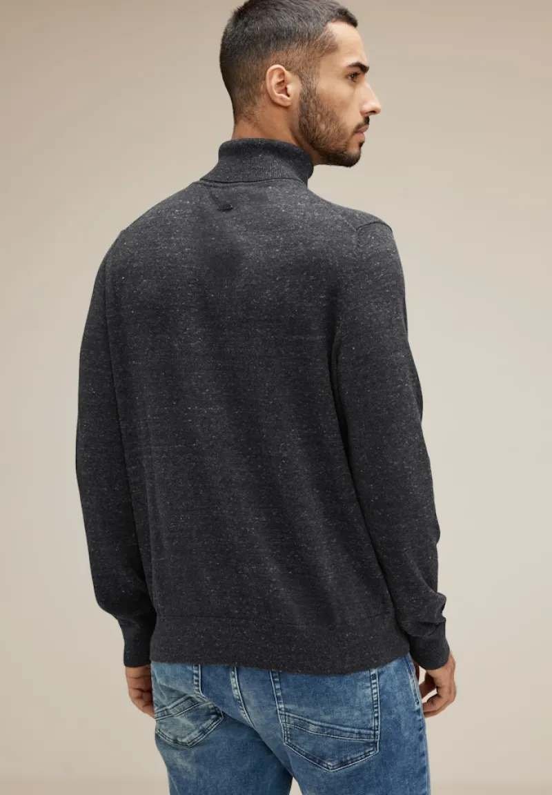 Street One Men Pullover & Sweatshirts*Basic Rollkragen Pullover anthra grey melange
