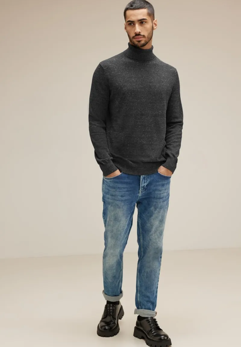 Street One Men Pullover & Sweatshirts*Basic Rollkragen Pullover anthra grey melange