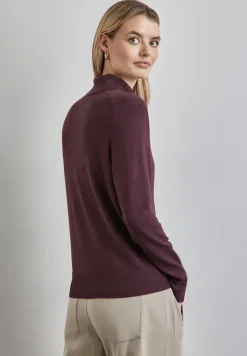 Street One Pullover & Sweatshirts*Basic Rollkragen-Pullover enigma red