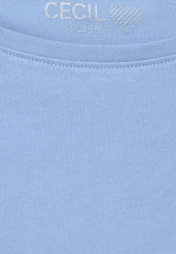 Cecil Shirts*Basic Shirt in Unifarbe soda blue