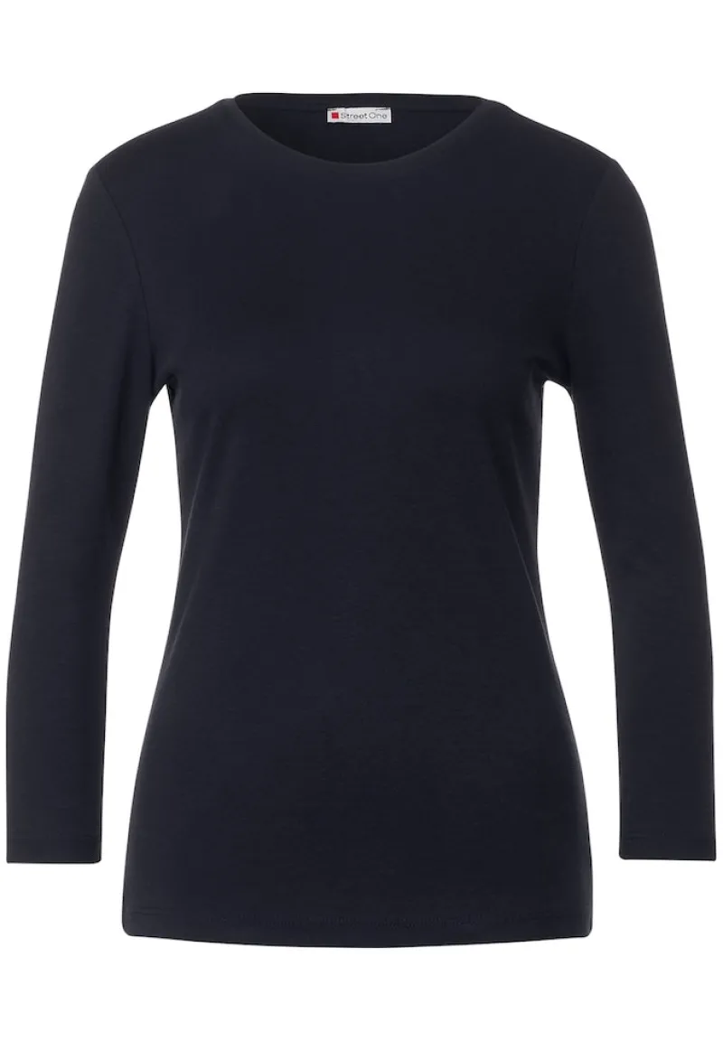 Street One Shirts*Basic Shirt mit 3/4 Arm deep blue