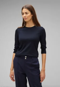 Street One Shirts*Basic Shirt mit 3/4 Arm deep blue