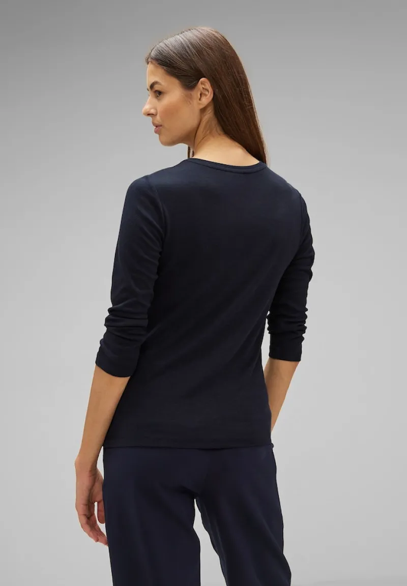 Street One Shirts*Basic Shirt mit 3/4 Arm deep blue