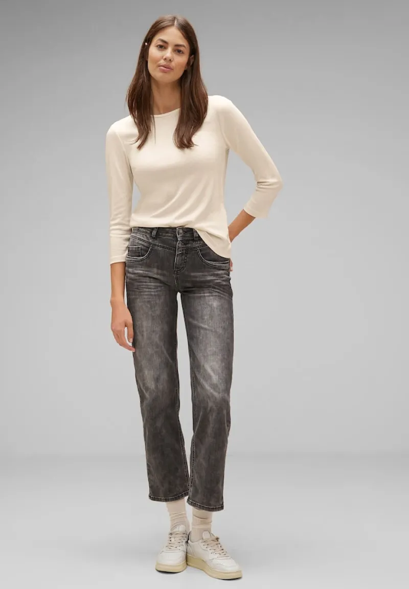 Street One Shirts*Basic Shirt mit 3/4 Arm lucid white