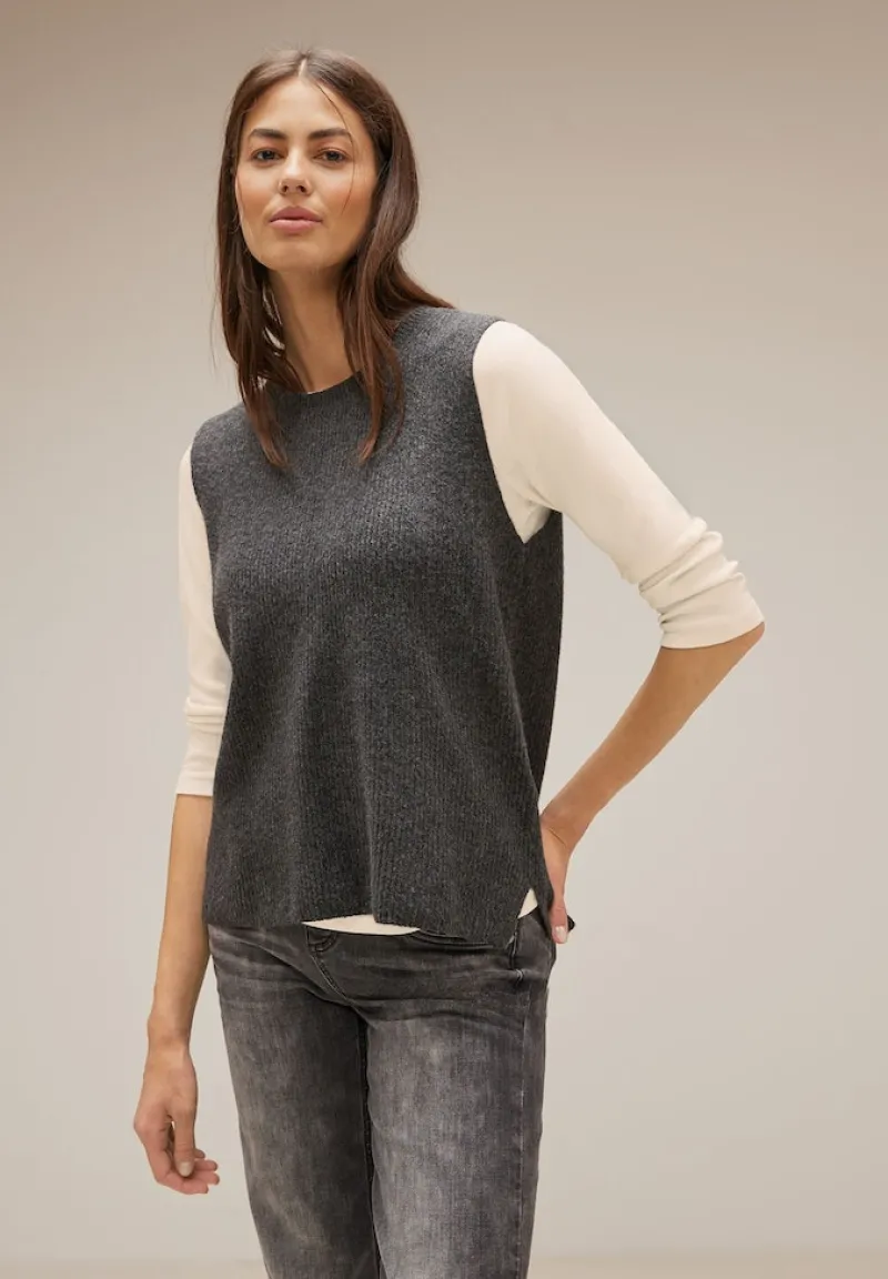 Street One Shirts*Basic Shirt mit 3/4 Arm lucid white