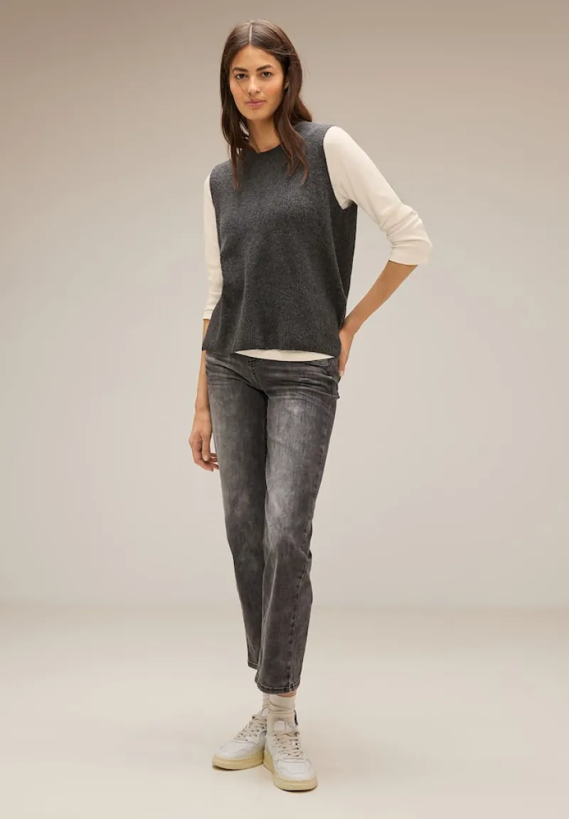 Street One Shirts*Basic Shirt mit 3/4 Arm lucid white