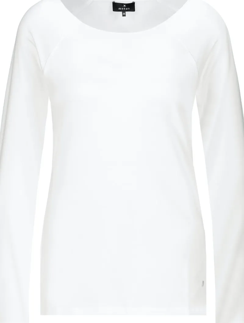 Monari Shirts*Basic Shirt mit Glanznaht off-white