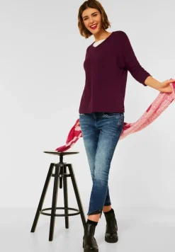 Street One Shirts*Basic Shirt mit Raffung high ruby
