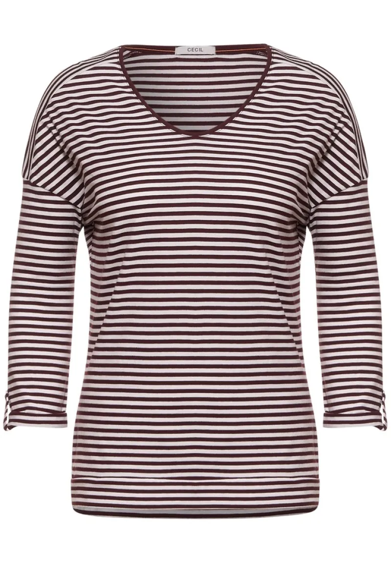Cecil Shirts*Basic Shirt mit Streifen red grape
