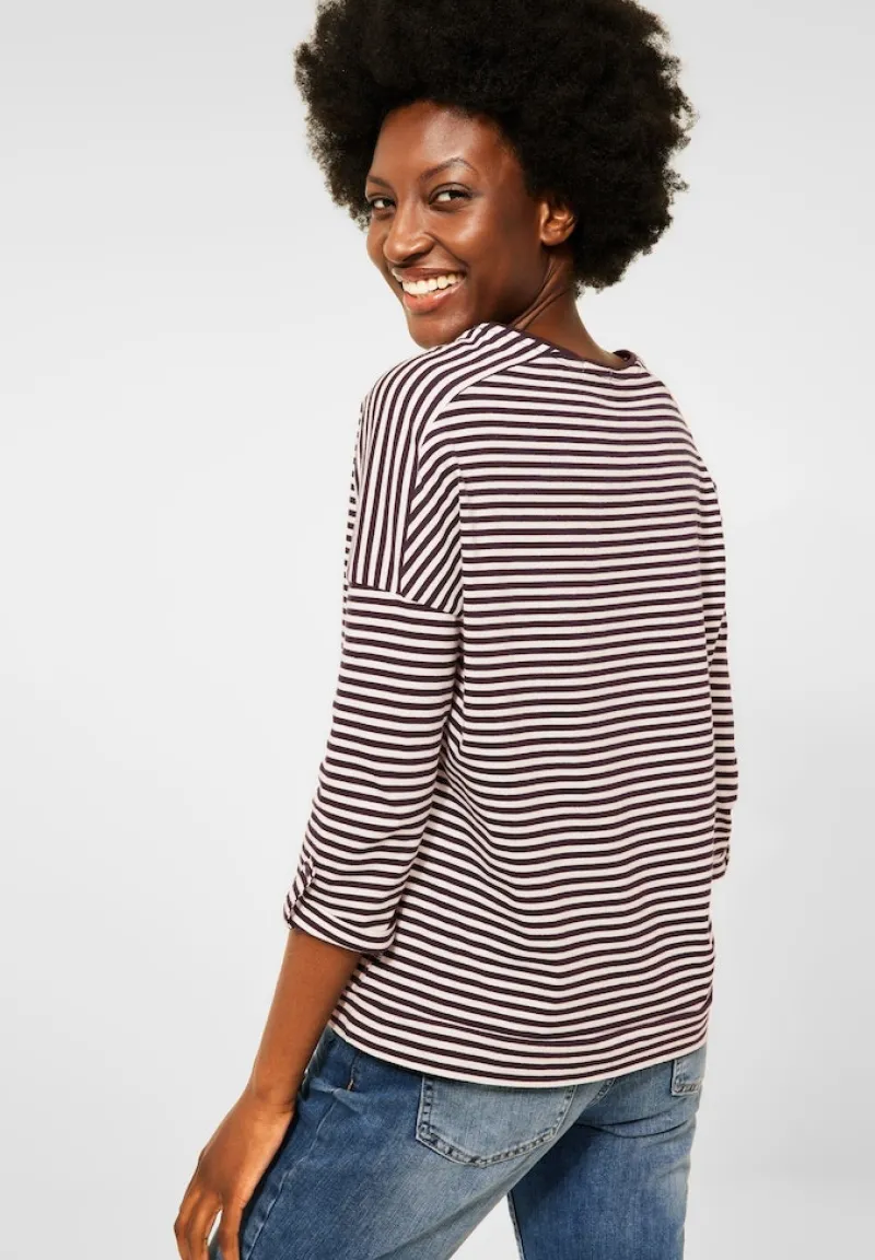 Cecil Shirts*Basic Shirt mit Streifen red grape