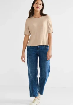 Street One Shirts*Basic Slubyarn T-Shirt light smooth sand