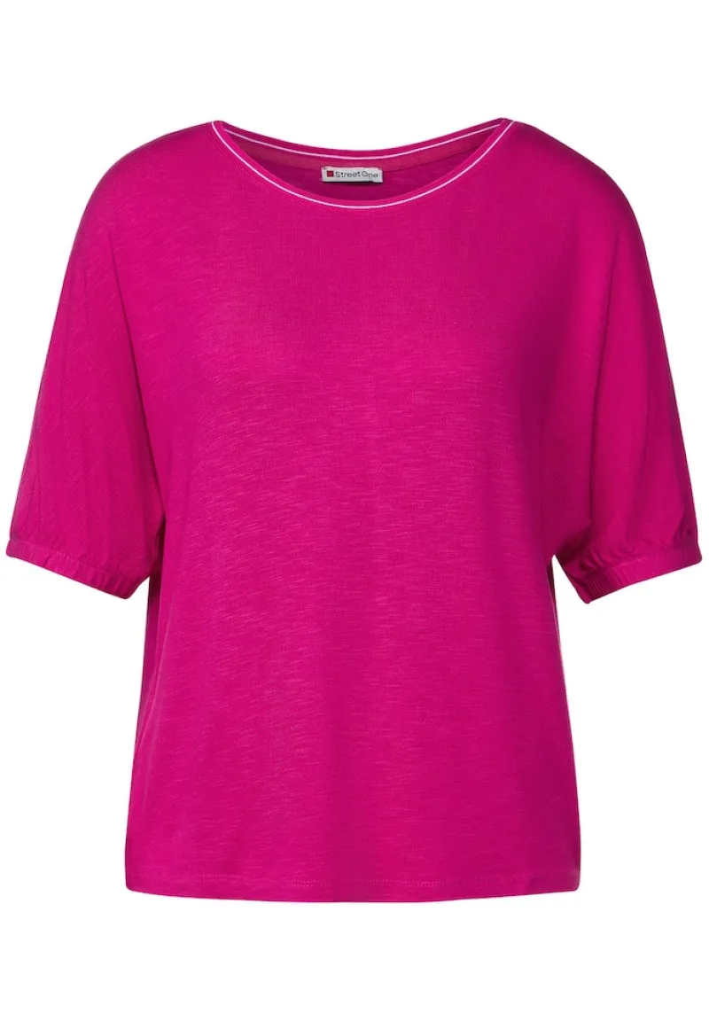 Street One Shirts*Basic Slubyarn T-Shirt nu pink
