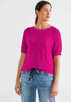 Street One Shirts*Basic Slubyarn T-Shirt nu pink