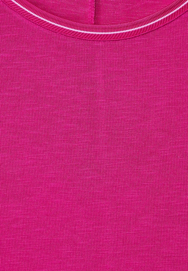 Street One Shirts*Basic Slubyarn T-Shirt nu pink