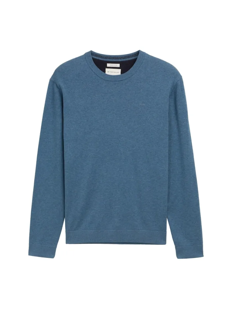 Tom Tailor Pullover & Sweatshirts|Big Boys*Basic Strickpullover aus Baumwolle real teal melange