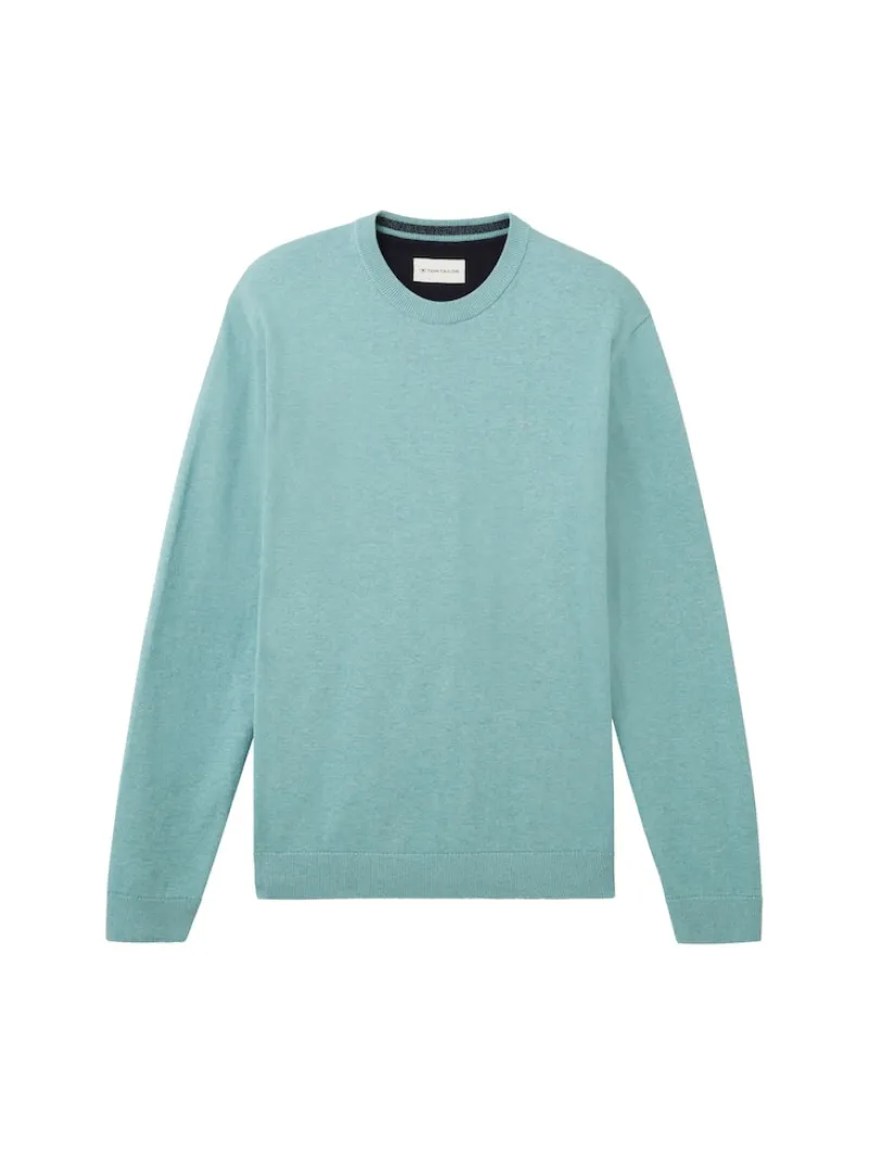 Tom Tailor Pullover & Sweatshirts|Big Boys*Basic Strickpullover aus Baumwolle soft mint melange