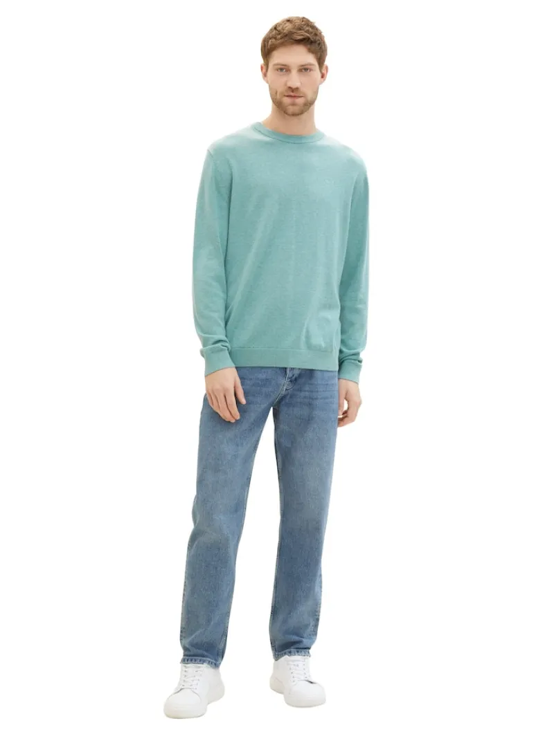 Tom Tailor Pullover & Sweatshirts|Big Boys*Basic Strickpullover aus Baumwolle soft mint melange