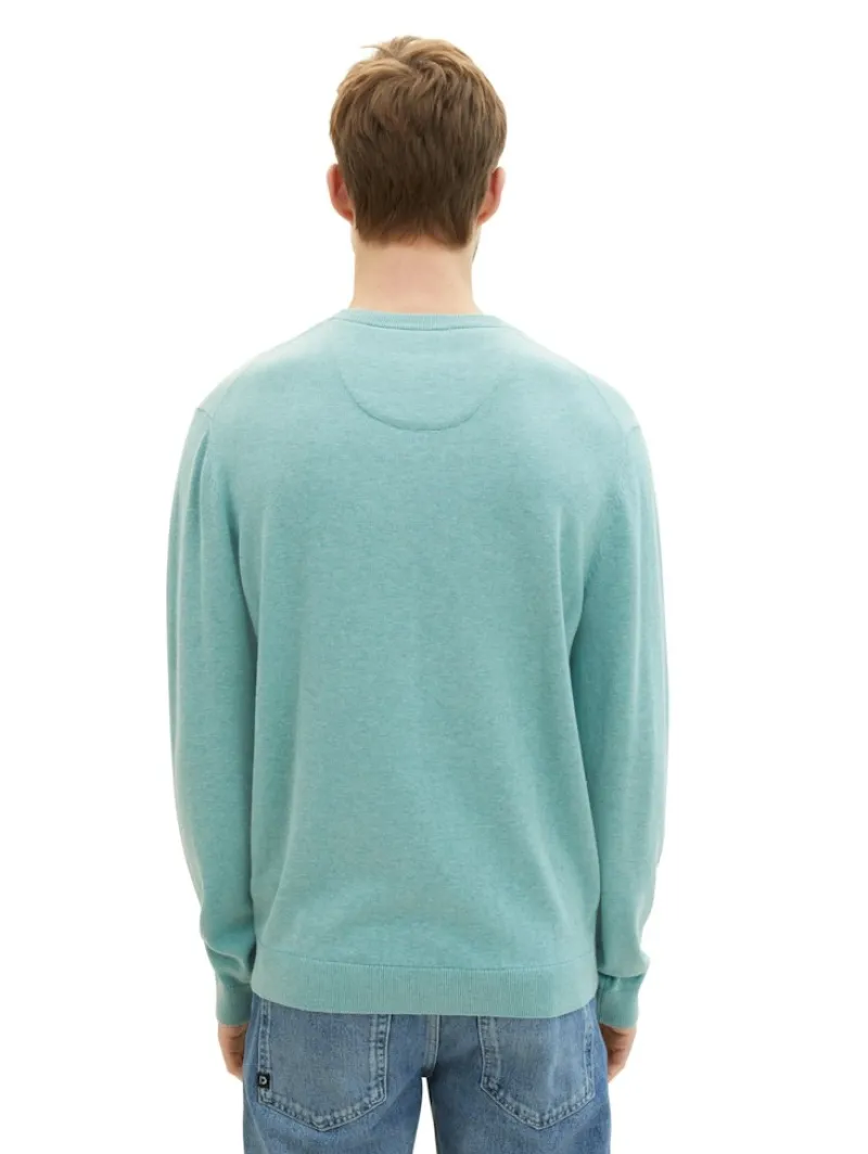 Tom Tailor Pullover & Sweatshirts|Big Boys*Basic Strickpullover aus Baumwolle soft mint melange