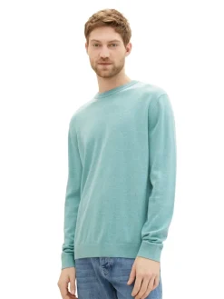 Tom Tailor Pullover & Sweatshirts|Big Boys*Basic Strickpullover aus Baumwolle soft mint melange